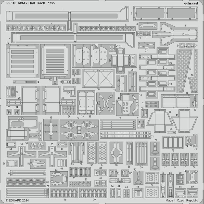 1/35 M3A2 Half Track Photo etched (for Tamiya)