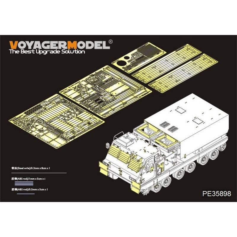 1/35 Modern US M270A1 Mittlere Artillerie Racketen System Basic Parts (for Trumpeter)