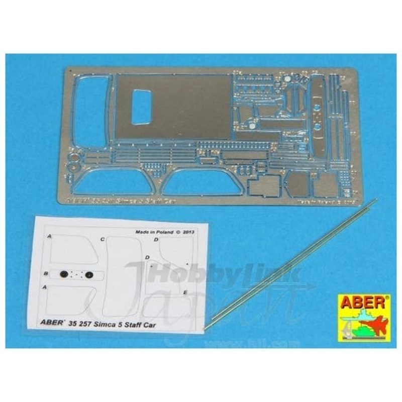 1/35 Simca 5 Staff Car Detail Parts (for Tamiya)