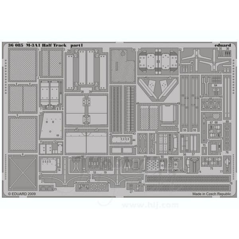 1/35 M3A1 Halftrack Detail Set (for Dragon)