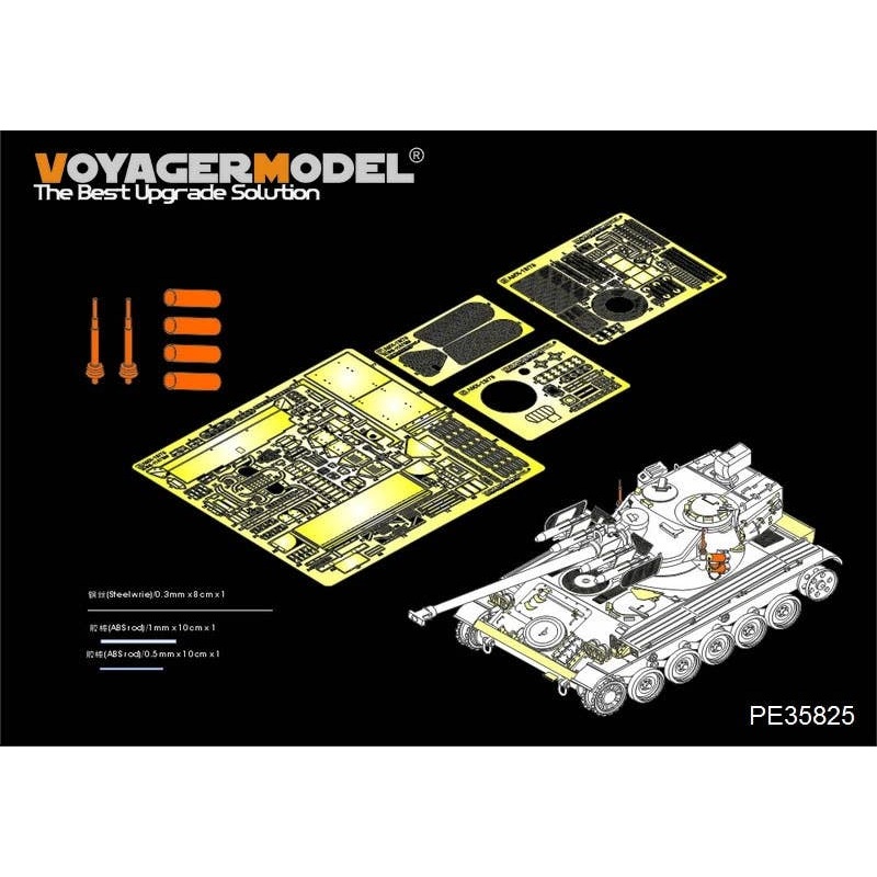 1/35 Modern French AMX-13/75 w/SS-11 ATGM Light Tank Basic Parts for TAKOM