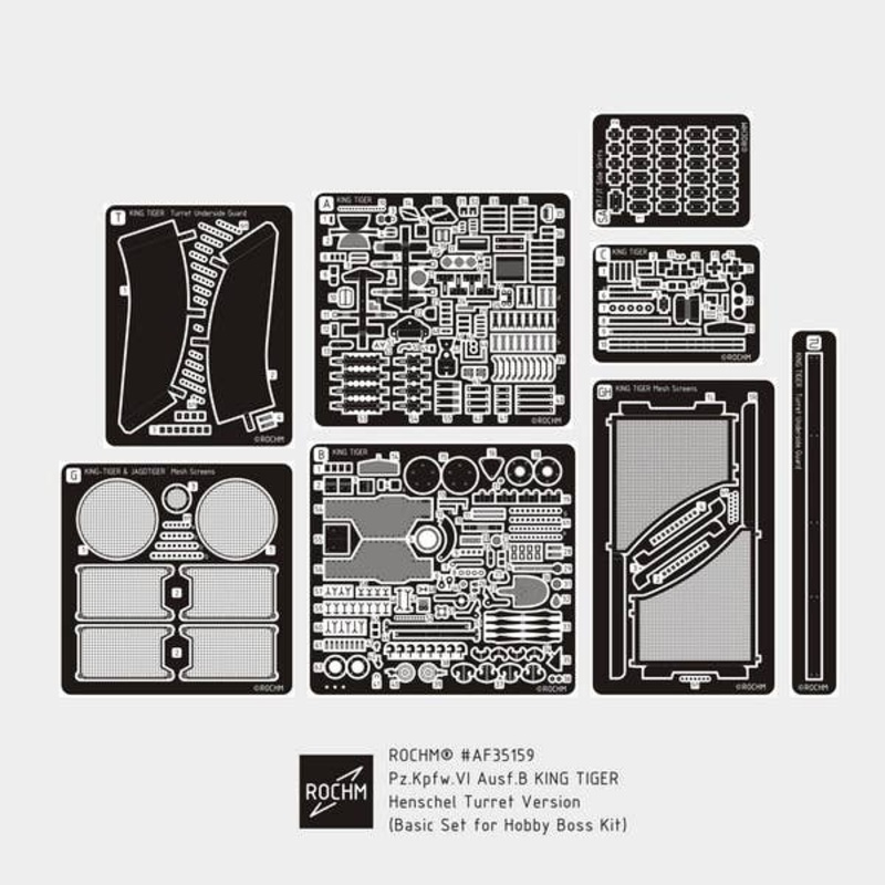 1/35 Pz.Kpfw.VI Ausf.B King Tiger Henschel Turret Version Basic Set (for Hobby Boss)