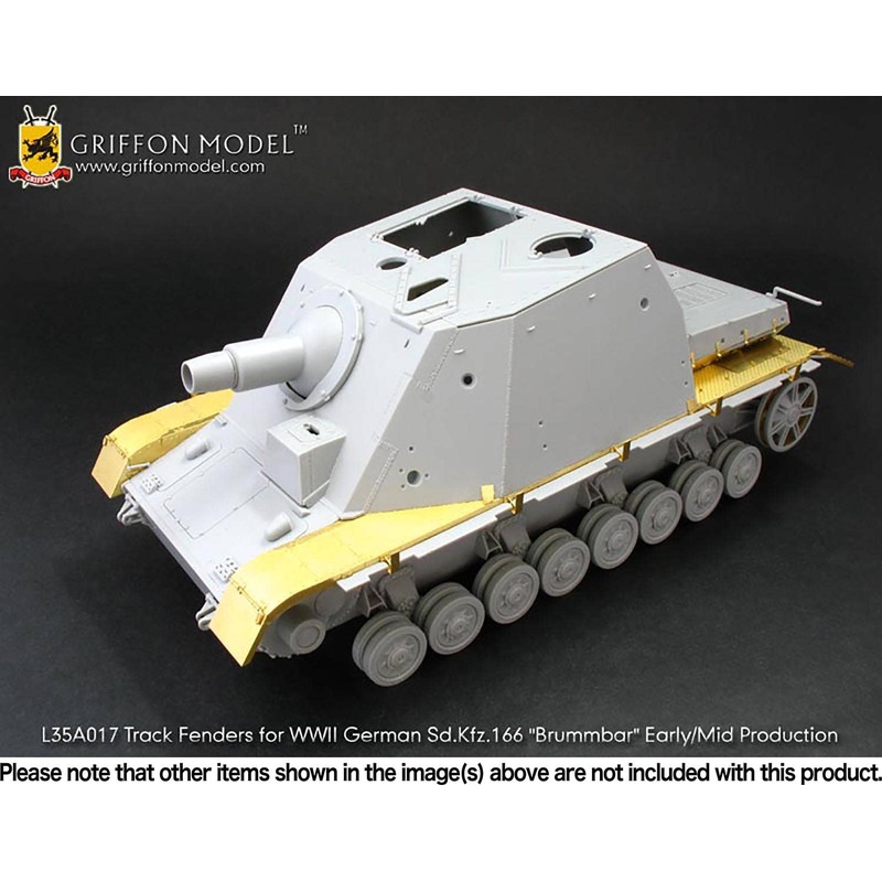 1/35 WW.II German Panzer IV Assault Howitzer Fender Parts Set for Brummbar