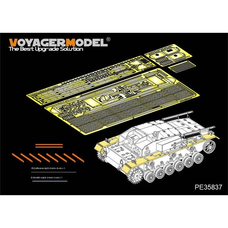 1/35 WWII German StuG.III Ausf.A-E fenders (Dragon)