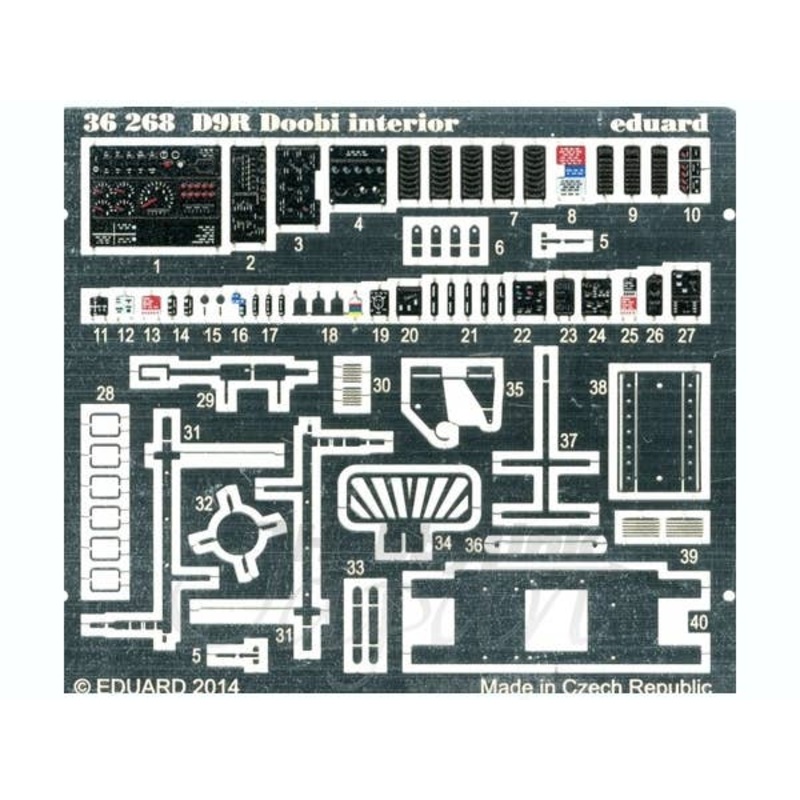 1/35 Armor Bulldozer D9R Doobi Interior Color Parts Set (for Meng)