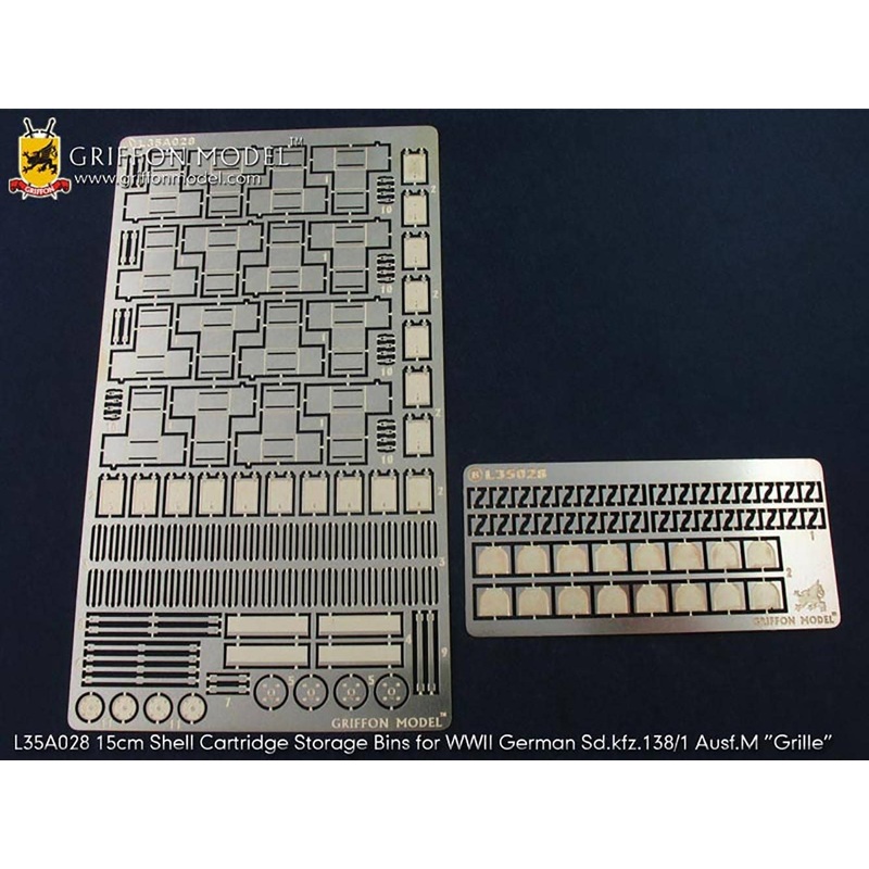 1/35 WW.II German 15cm Self-propelled Heavy Infantry Gun Grille K type 15cm Shell Cartridge Storage Case Set