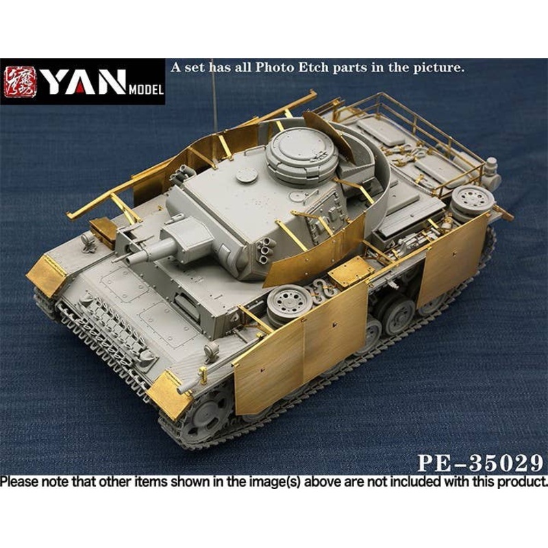 1/35 WWII German Panzer III N Tank PE set for Takom 8005