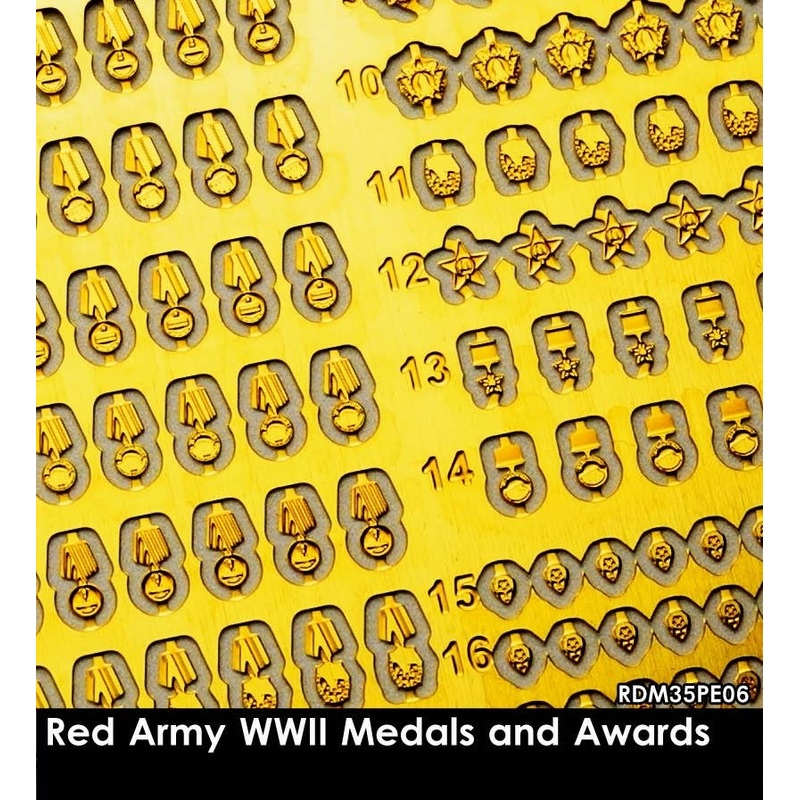 1/35 WWII Russian Red Army Achievement Medal & Medal Photo-Etch Parts Set