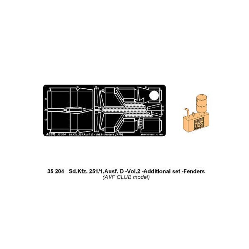 Sd.Kfz. 251/1 Ausf D Vol.2: Additional Set-Fenders (for AFV Club)