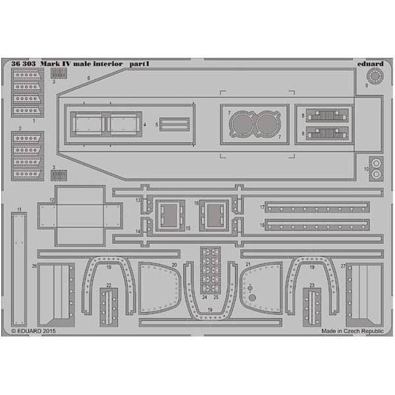 1/35 Mark IV Male Interior Pars Set (for Tamiya)