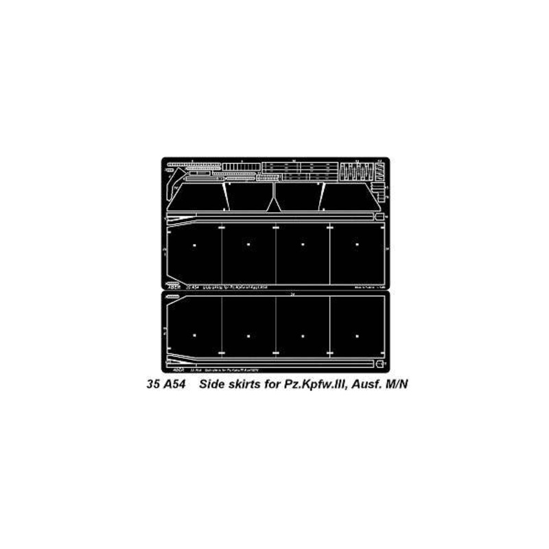 1/35 Side Skirts for Pz.Kpfw. III, Ausf. M/N