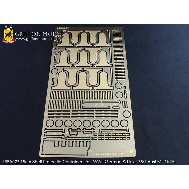 1/35 WW.II German 15cm Self-propelled Heavy Infantry Gun Grille K type 15cm Shell Container Parts Set