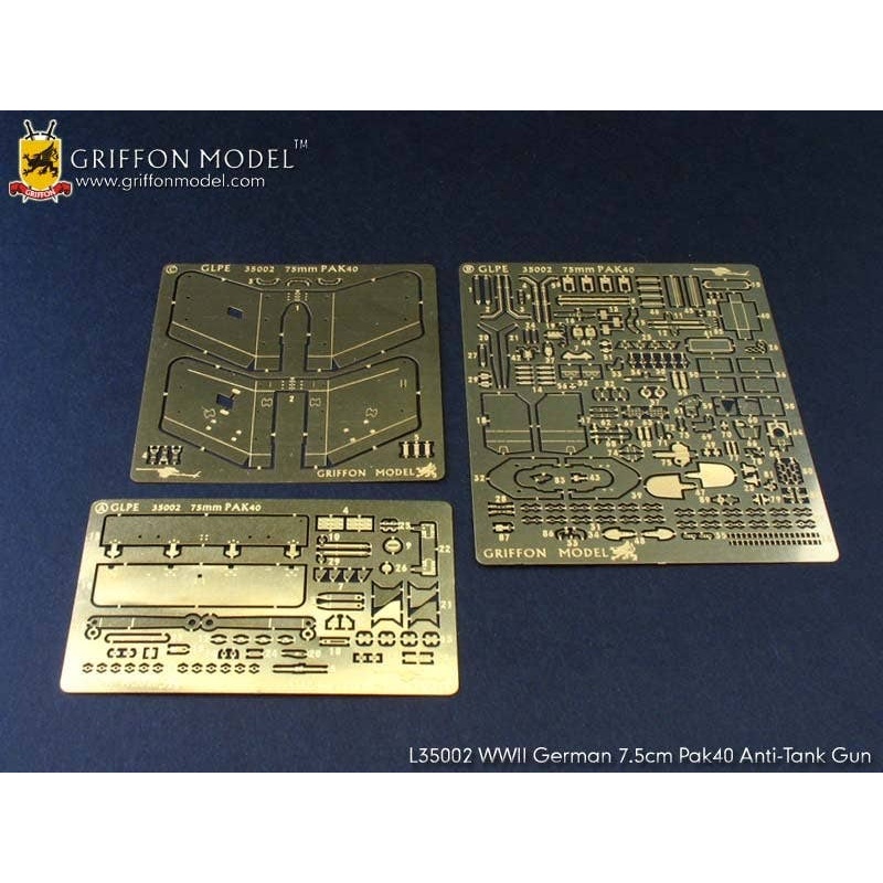 1/35 WWII German 7.5cm Pak40 Anti-Tank Gun Detail Up Parts