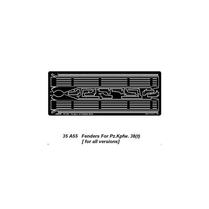 1/35 Fenders for Panzer 38 Tanks