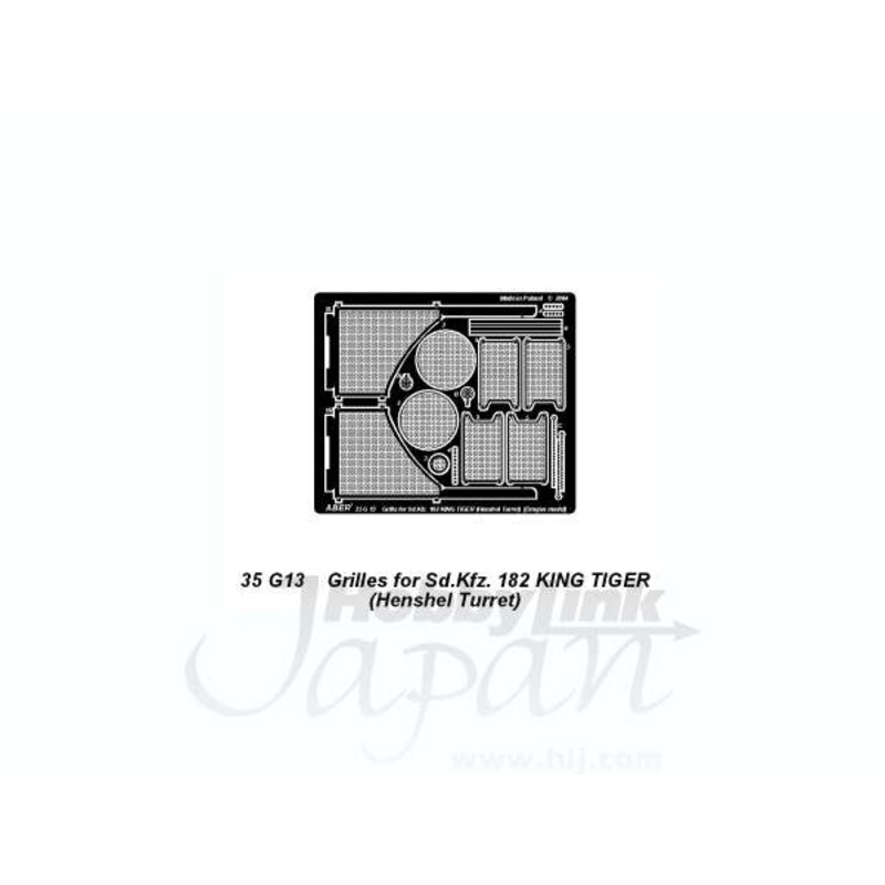 1/35 Grilles for Sd.Kfz. 182 King Tiger Henschel Turret
