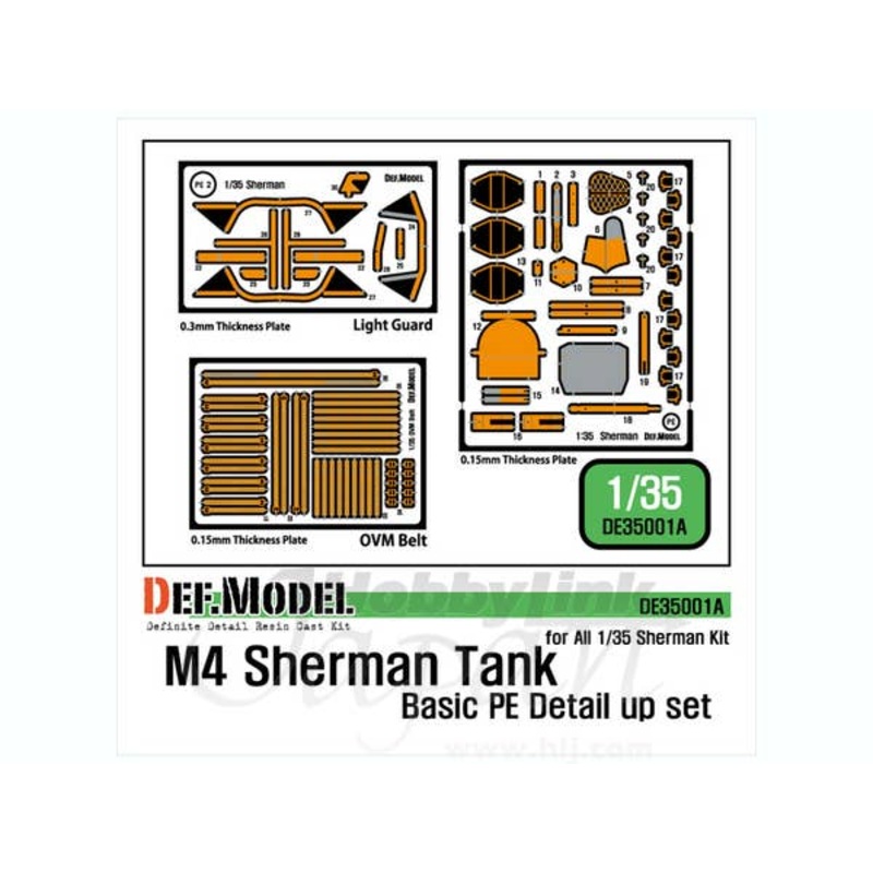 1/35 M4 Sherman Photo-Etched Parts Set