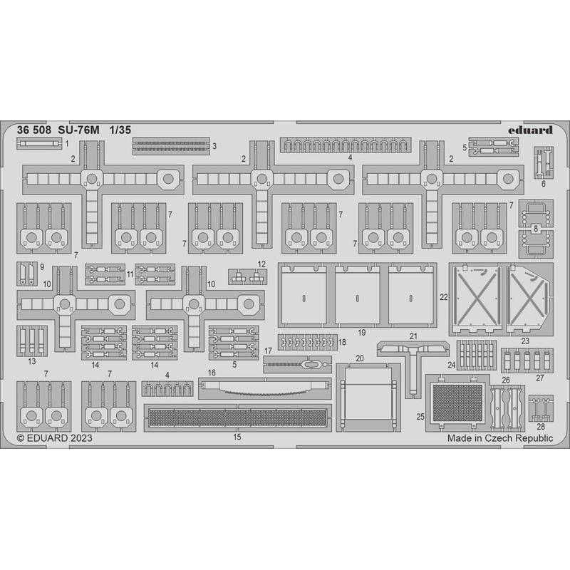 1/35 SU-76M Photo etched (for ZVEZDA)