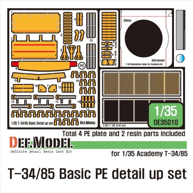1/35 T-34/85 PE Detail Up Set (for Academy/Tamiya/Zvezda)