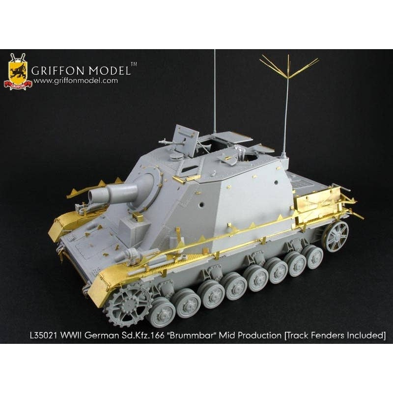 1/35 WWII German Sd.Kfz.166 "Brummbar" Mid Production (Track Fenders Include)