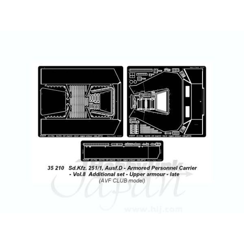 Sd.Kfz. 251/1 Ausf D Vol.8: Late Version Upper Armor (for AFV Club)