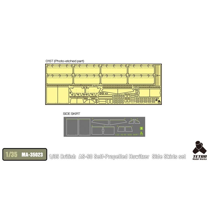 1/35 British AS-90 Self-Propelled Howitzer Side Skirts Set (for Trumpeter)