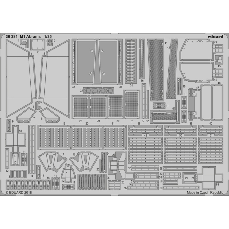 1/35 M1 Abrams Photo-Etched Parts (for Panda Hobby)