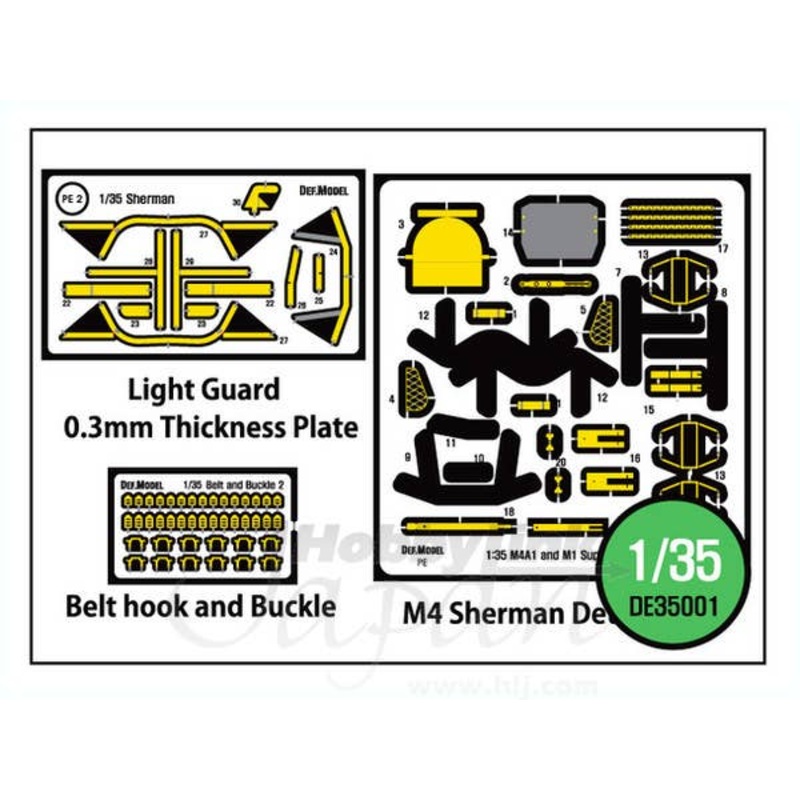 1/35 M4 Sherman Photo-Etched Detail Up Set