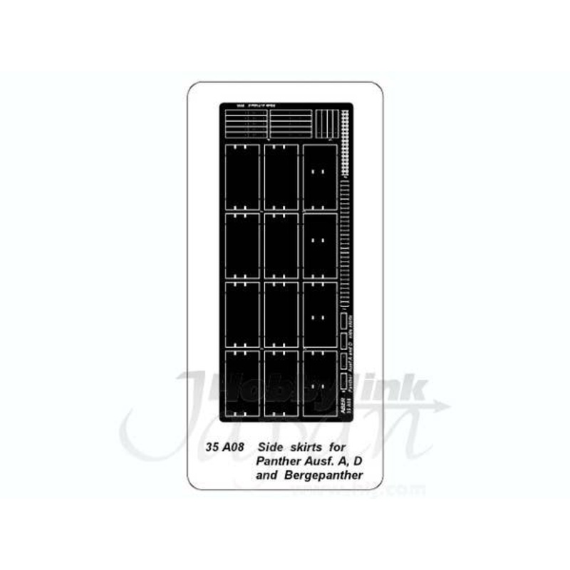 1/35 Side Skirts for Panther Ausf A, D & Bergepanther