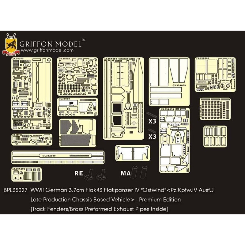 1/35 WW.II German 3.7cm Flak43 Flakpanzer IV Ostwind Premium Edition