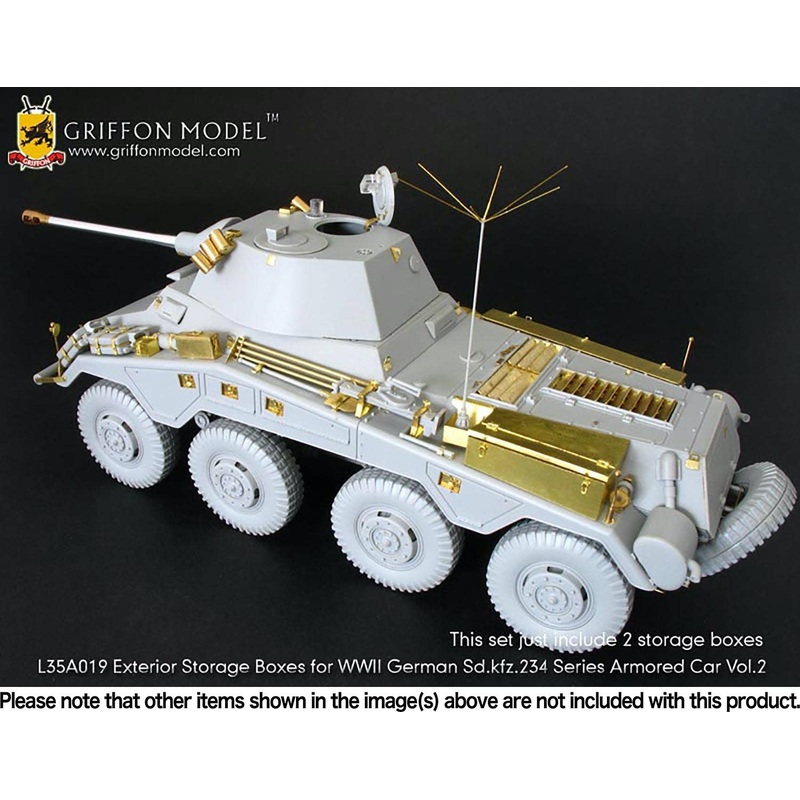 1/35 WW.II German Army Sd.Kfz.234 Heavy Armored Car Series External Miscellaneous Goods Storage Box Set Vol.2