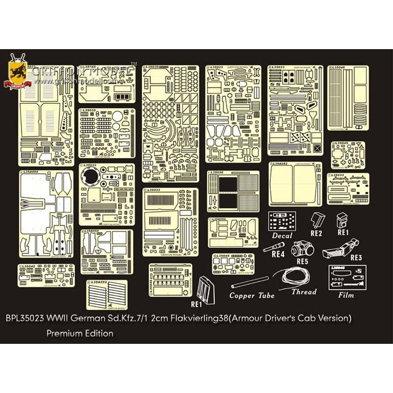 1/35 WW.II German Sd.Kfz.7/2 3.7cm Flak43 (Armour Driver's Cab Version) Premium Edition