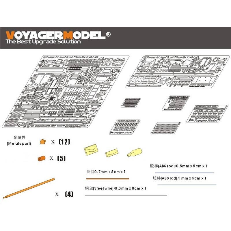 1/35 WWII German Panzer.IV Ausf.D mit 75mm Kw.K.40 L/43 basic (For DRAGON)