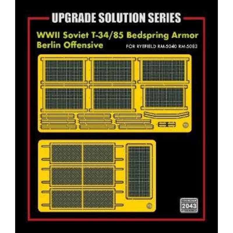 1/35 WWII T-34/85 Bedspring Armor Berlin Offensive Etching Parts Set (for RFM5040 & RFM5083)