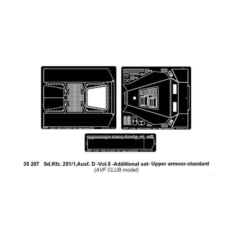 Sd.Kfz. 251/1 Ausf D Vol.5 Additional Set-Upper Armour (for AFV Club)