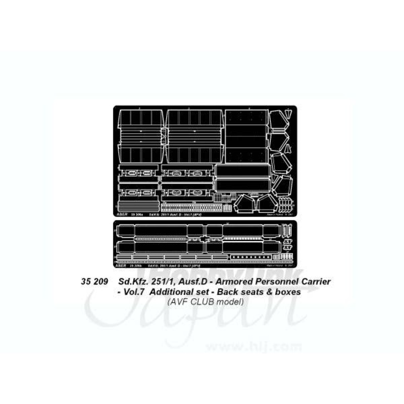Sd.Kfz. 251/1 Ausf D Vol.7 Addnl Set-Back Seats & Boxes (for AFV Club)