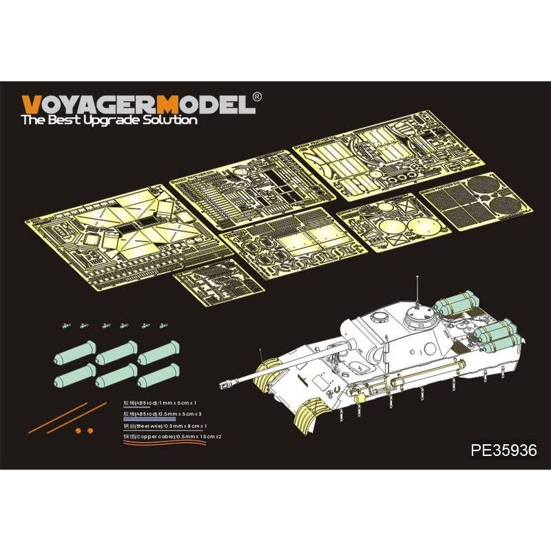 1/35 WWII German Panther D w/Stadtgas Fuel Tanks Basic Parts for Meng