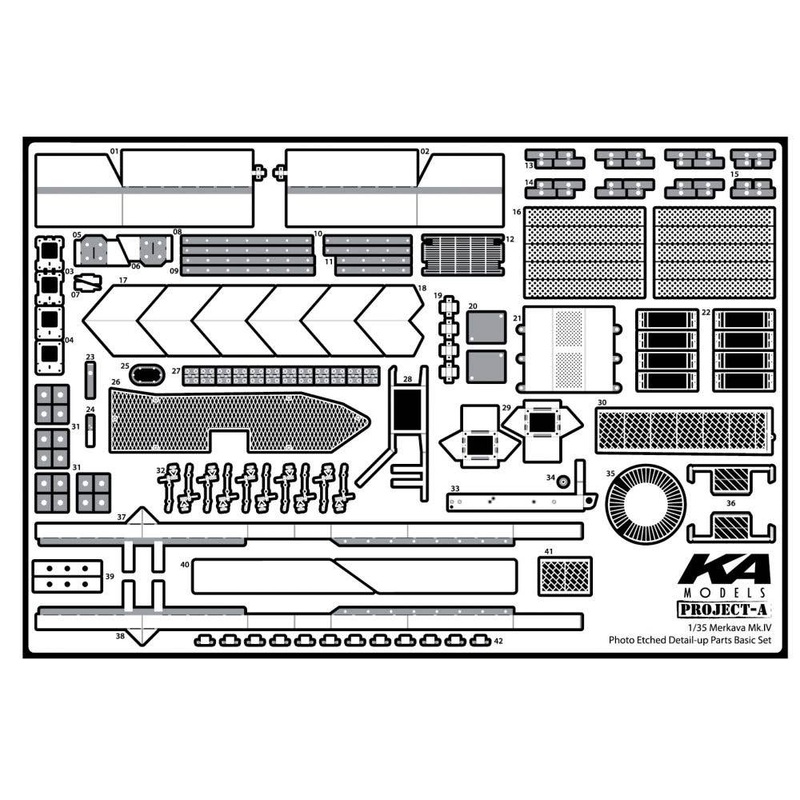 1/35 Merkava MK.IV Detail-Up Parts Basic Set for Academy