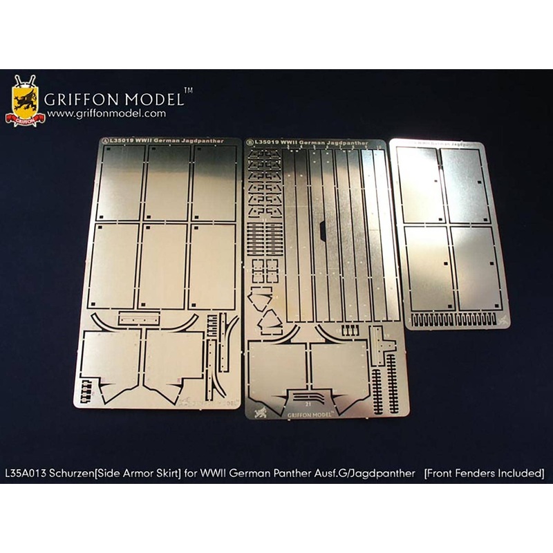 1/35 WW.II German Panther G Type / Jagdpanther Kit Body Side Increased Armor Plate Schulzen Parts Set