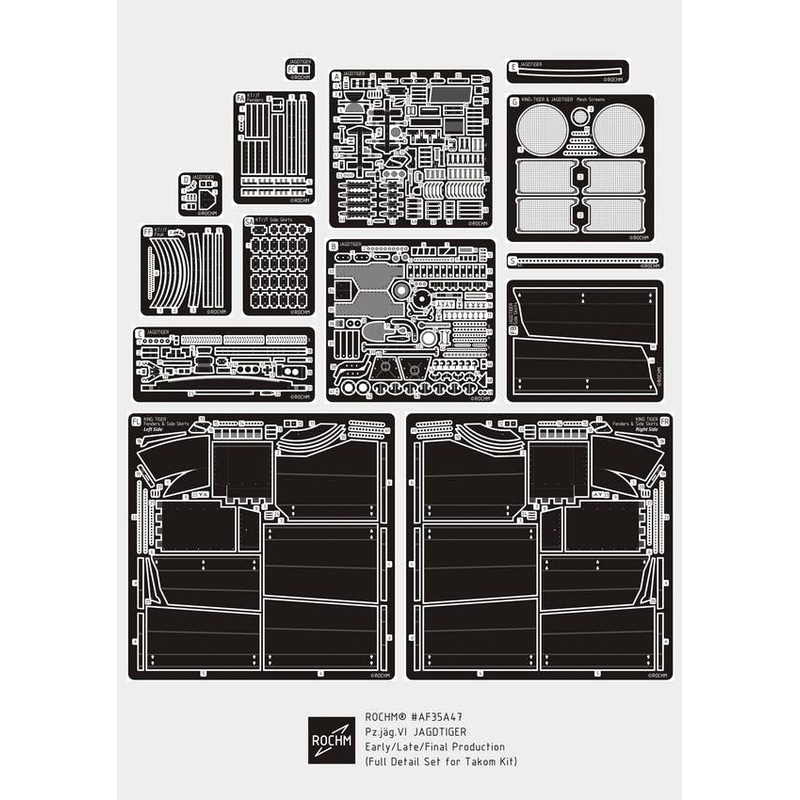 1/35 WW.II Jagdtiger Mid / Late / Final Production Full Detail Set (for TAKOM)