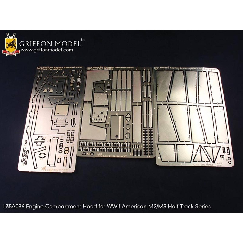1/35 WW.II US Army M2/M3 Half Track Series Engine Compartment Hood Parts Set