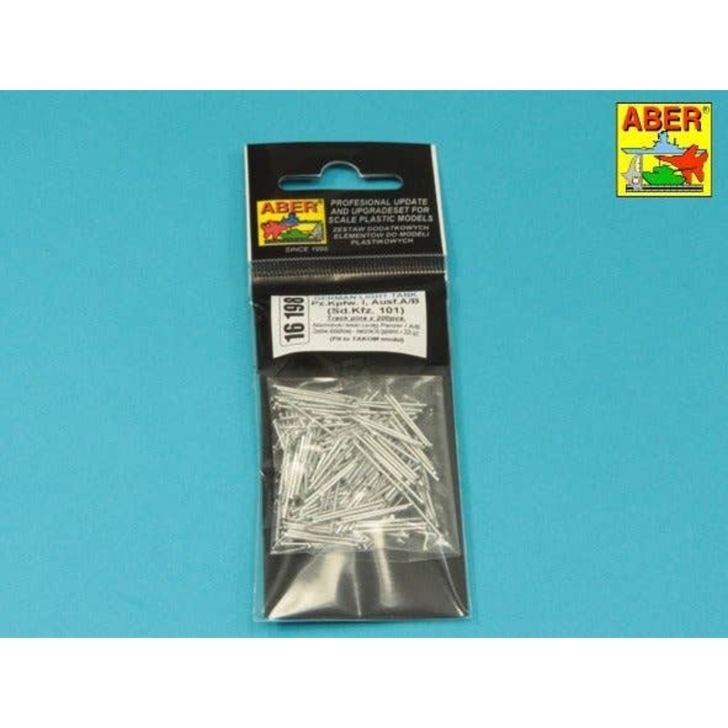 1/16 Pz.Kpfw.I Ausf. A/B -track link pins x 200 pcs. (for Trumpeter)