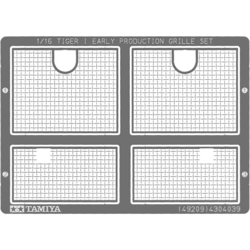 1/16 Tiger I Early Production Etching Grill Set (RC Limited)