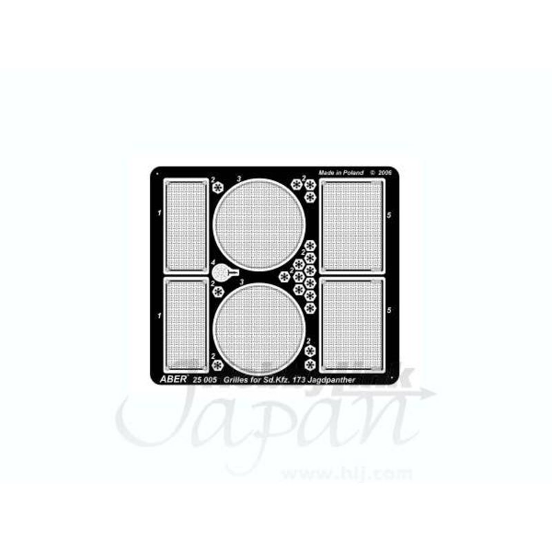 1/25 Grilles for Sd.Kfz. 173 Jagdpanther