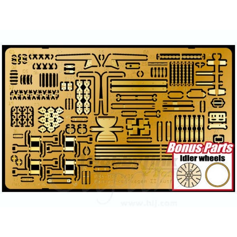 1/35 Pz.Kpfw.II A/B/C Photo-Etched Parts Set w/Bonus Resin Parts (for Tamiya)