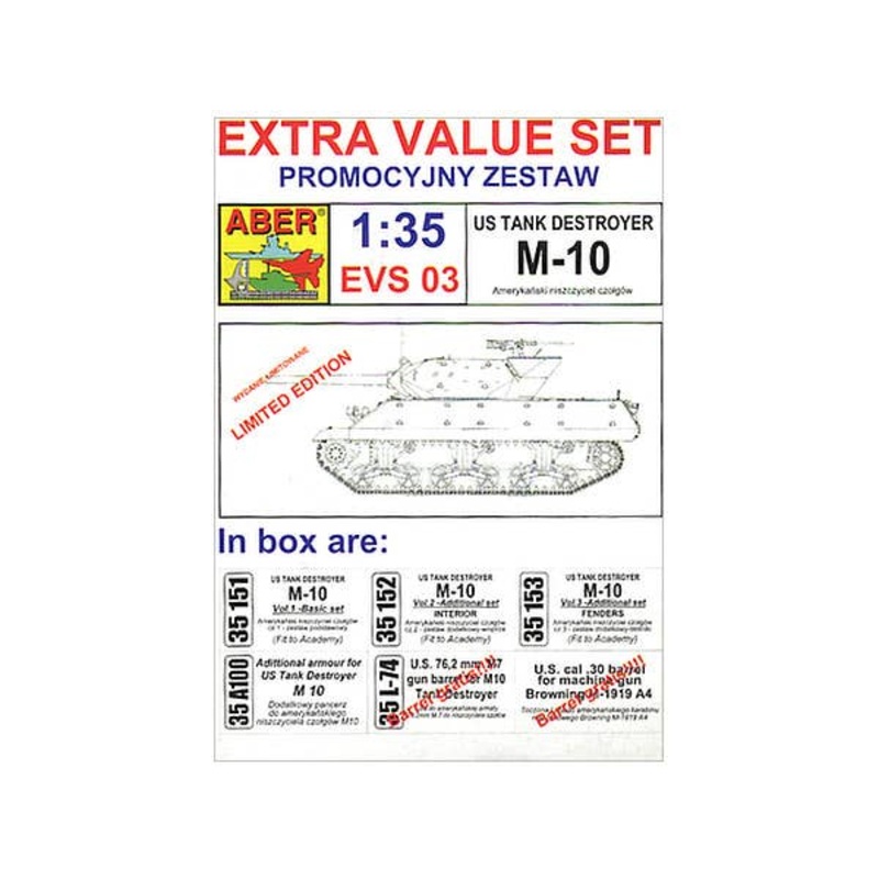 1/35 US Tank Destroyer M10 Special Combo Set