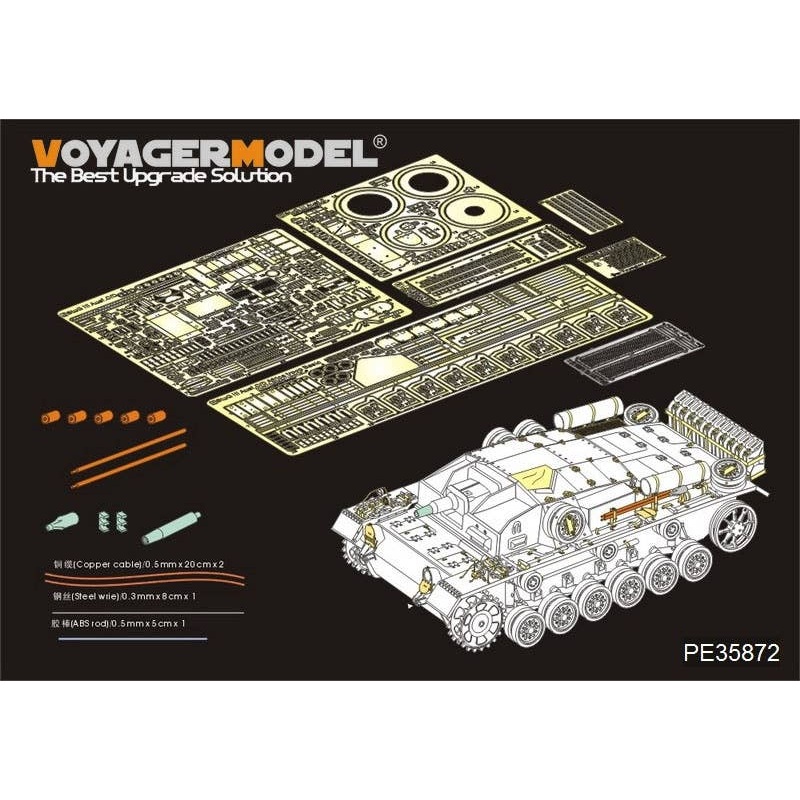 1/35 WWII German StuG.III Ausf.C/D Africa troop Basic (For Dragon)