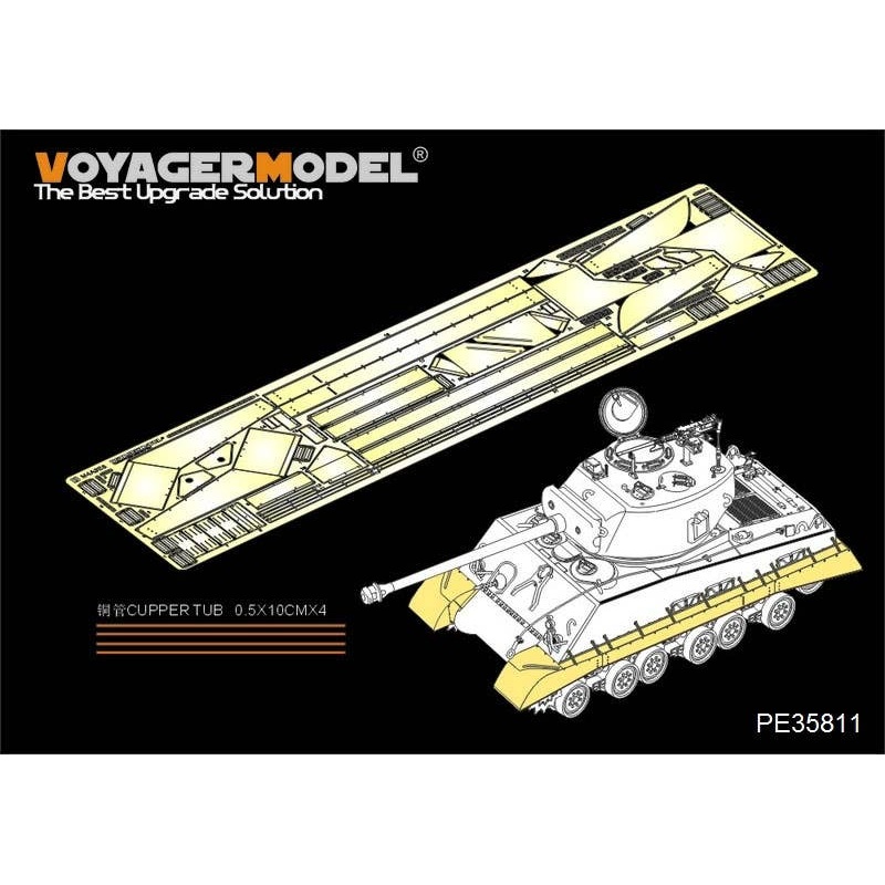 1/35 WWII US M4A3E8 Sherman Fenders & Track Cover (Tamiya)