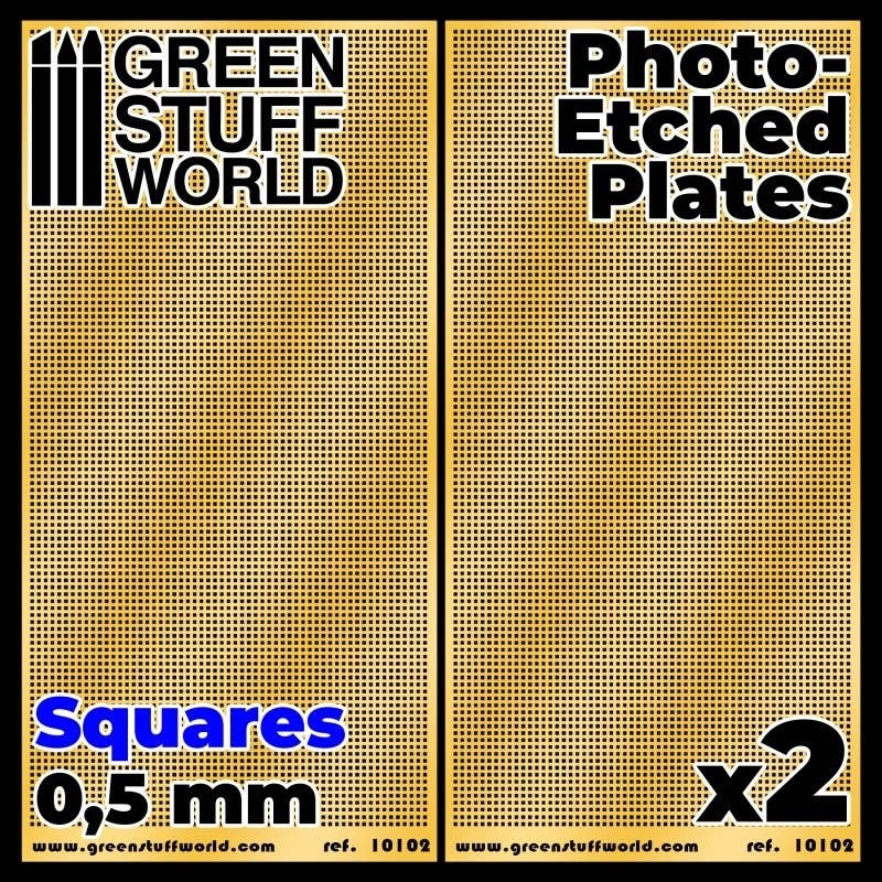 Photo-Etched Plates 0.5mm Small Squares