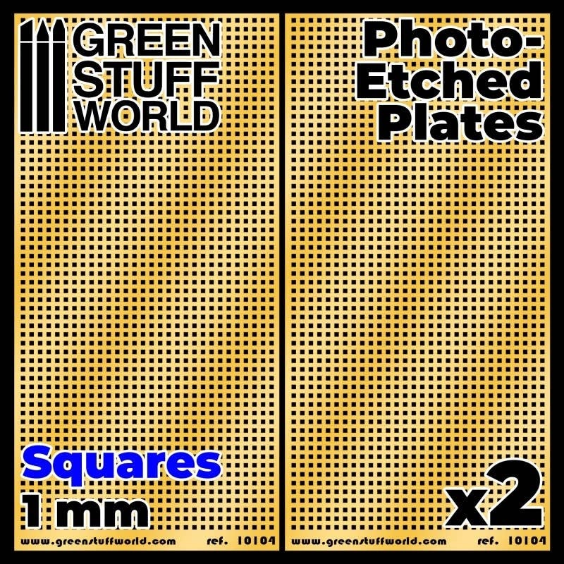 Photo-Etched Plates 1mm Large Squares
