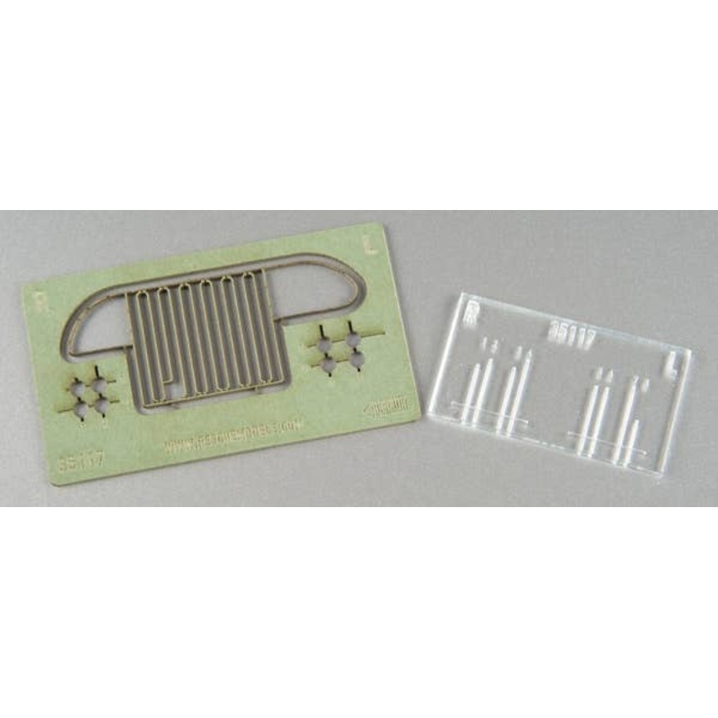 1/35 GMC CCKW 352/353 Asymmetrical Front Grill, Rounded With Winch Hole (forTamiya)